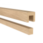 Preview: Handlauf 45x45 mm mit Holzeinsatz Eiche - System x25